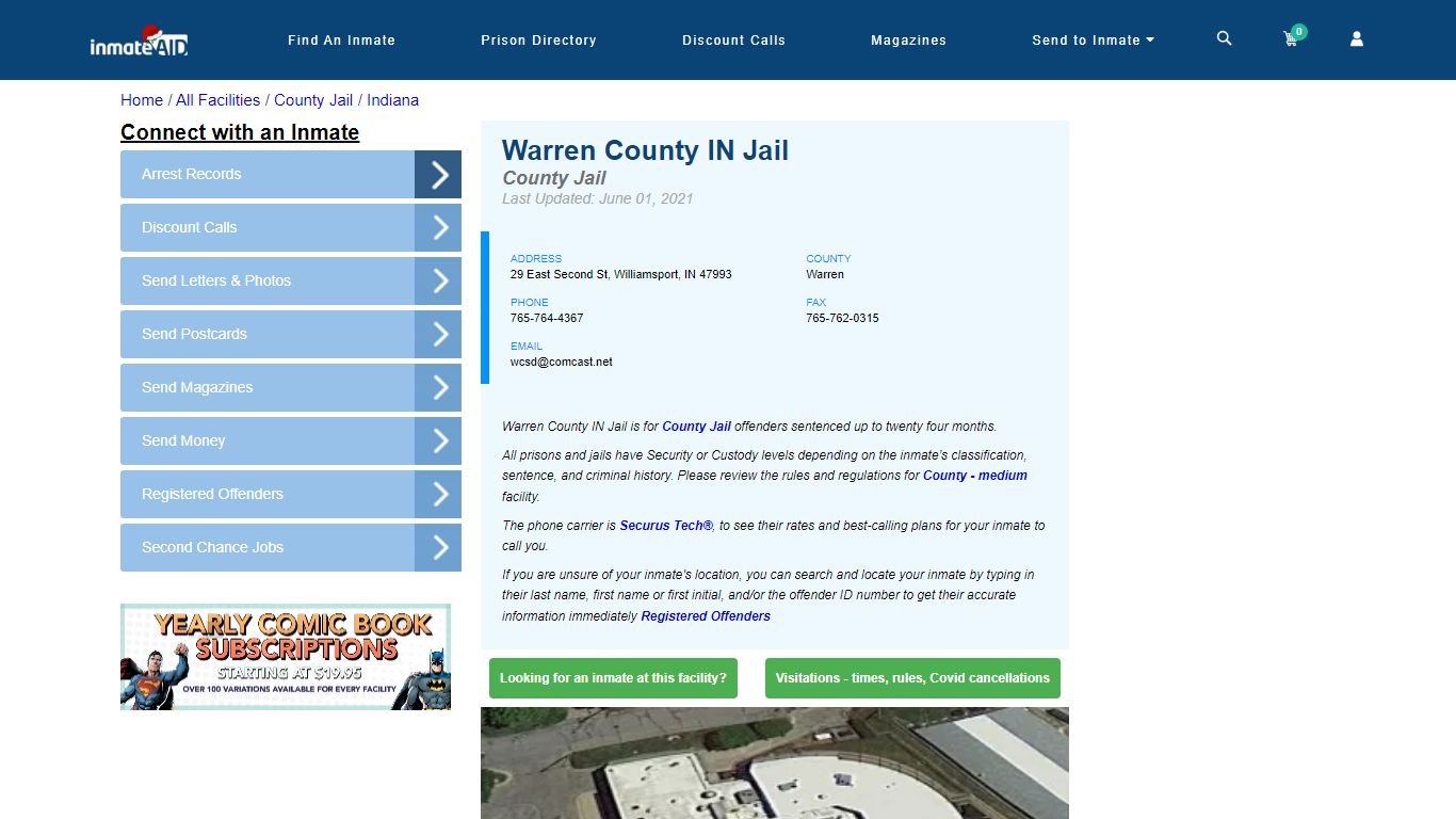 Warren County IN Jail - Inmate Locator - Williamsport, IN